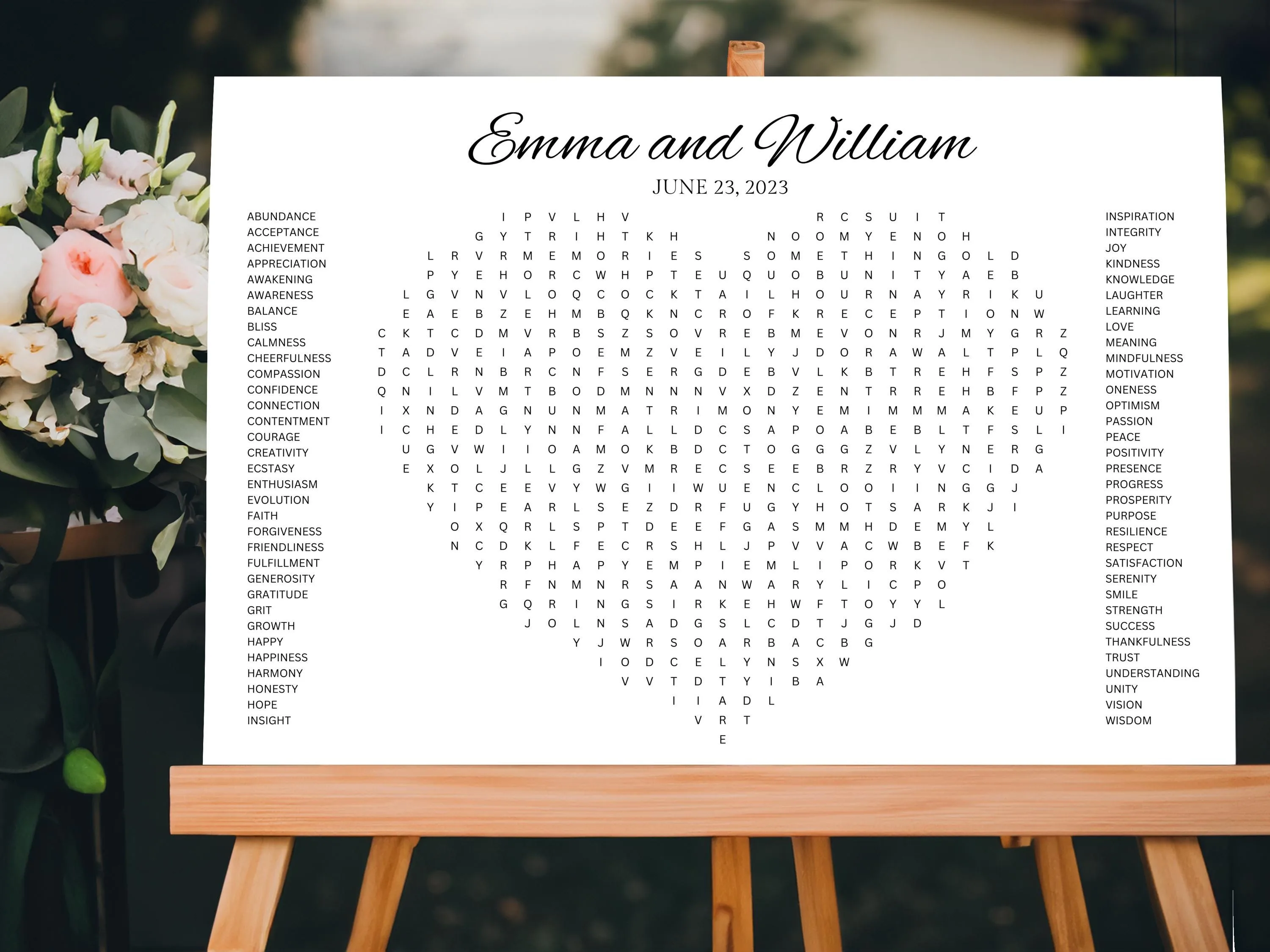 Custom Anniversary Number Shape Word Search – Milestone Keepsake 10