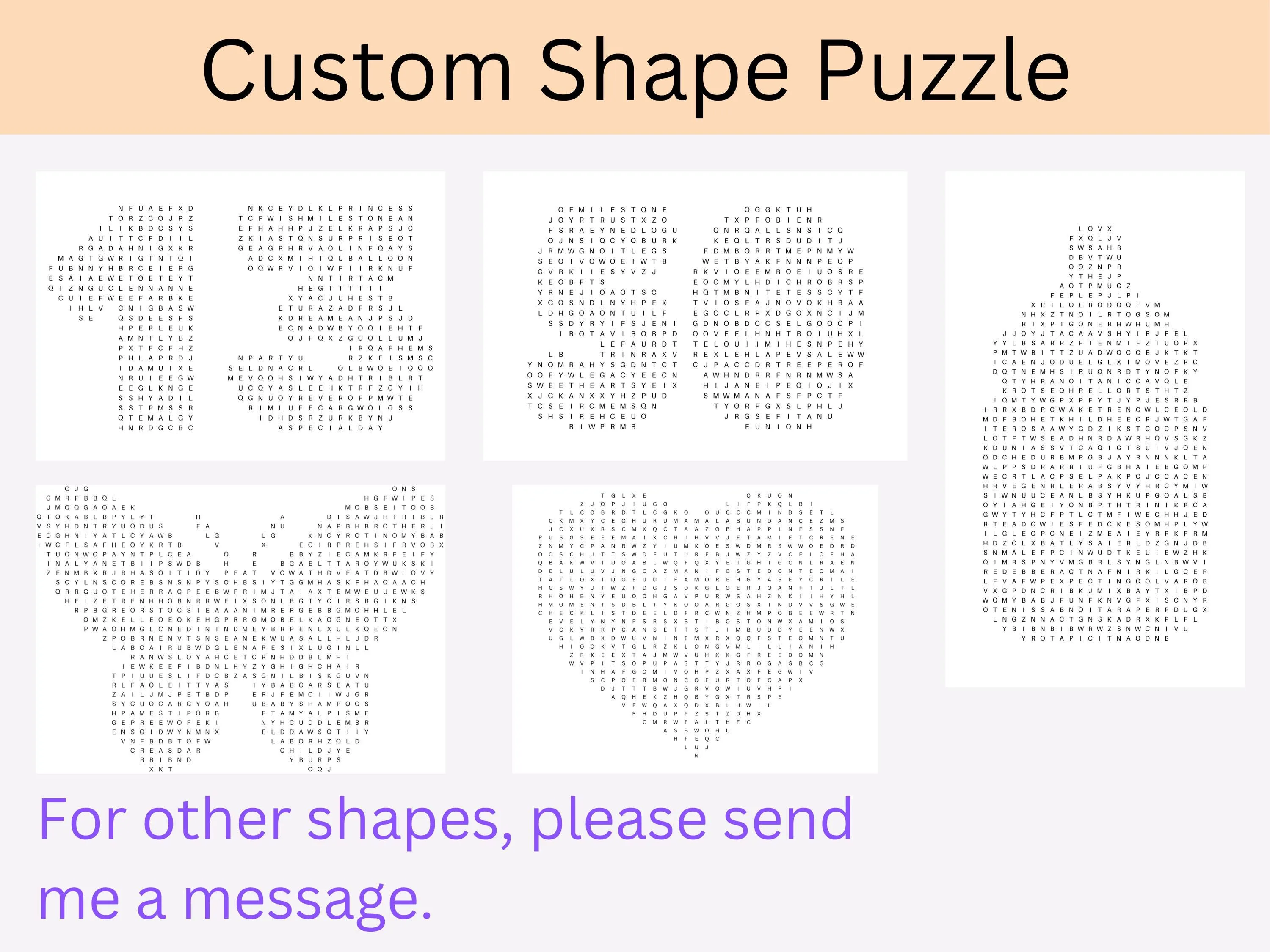 Custom Anniversary Number Shape Word Search – Milestone Keepsake 4