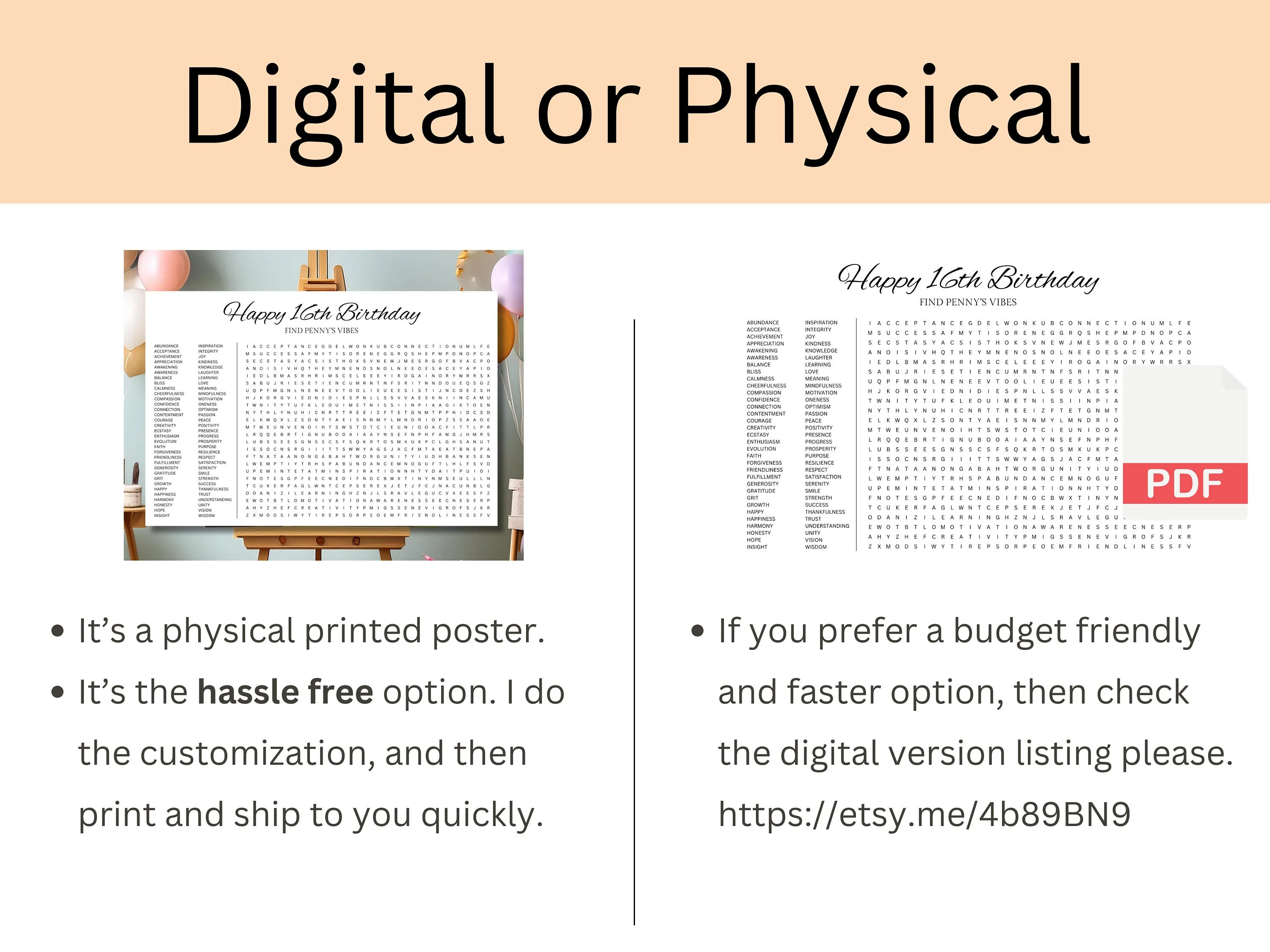 Custom Baby Shower Word Search Puzzle – Shaped Party Game Poster 10