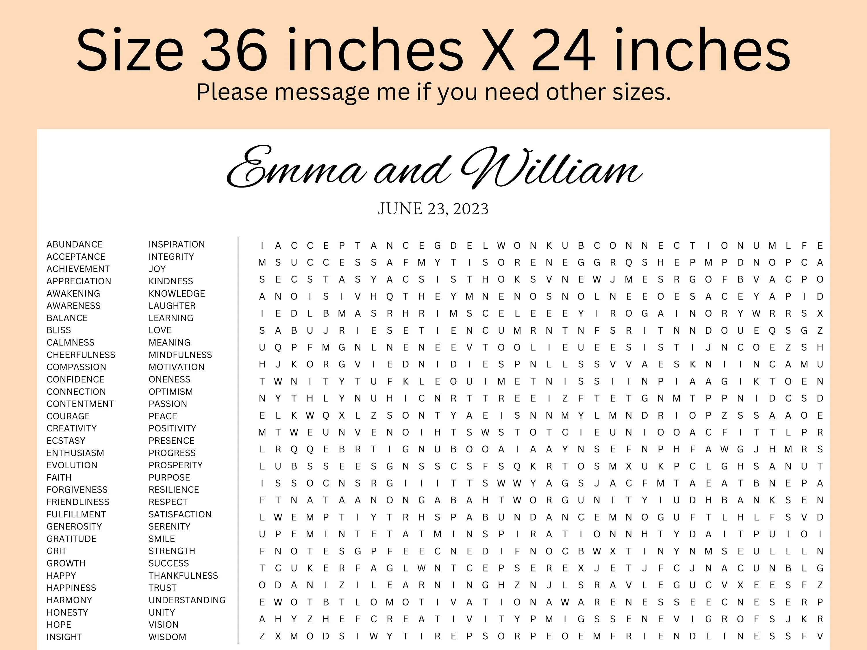 Custom Bachelorette Party Word Search Puzzle – Personalized Game 5