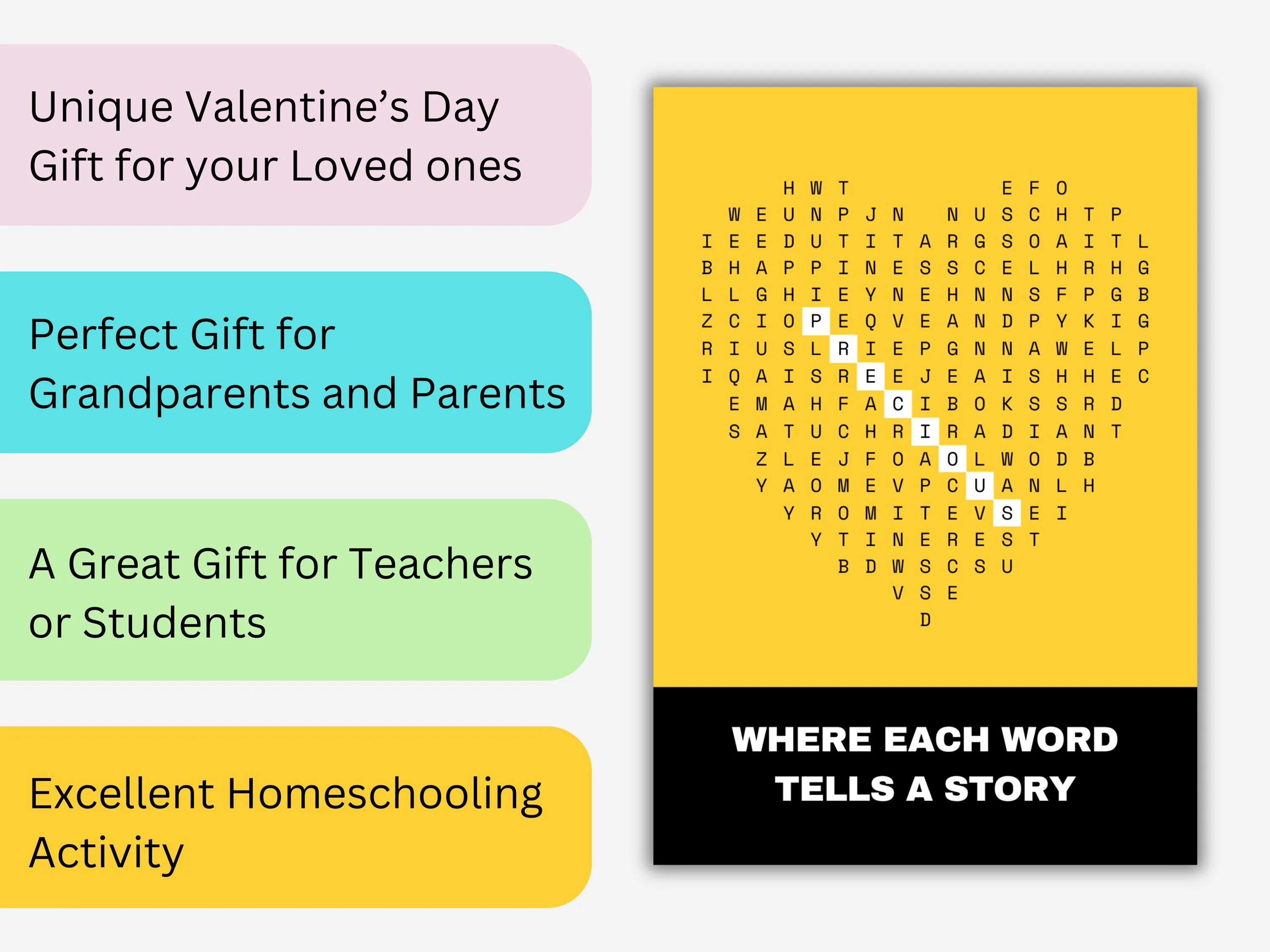 Custom One-Word Love Story Book – Romantic Anniversary Gift 2