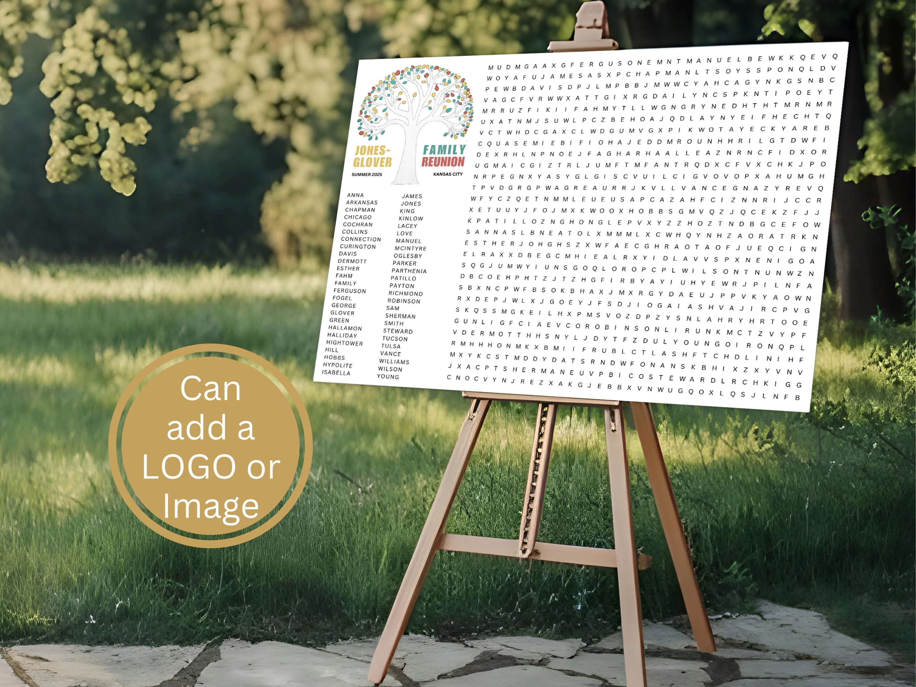 Custom Shape Wedding Word Search Puzzle – Giant Rehearsal Game 6