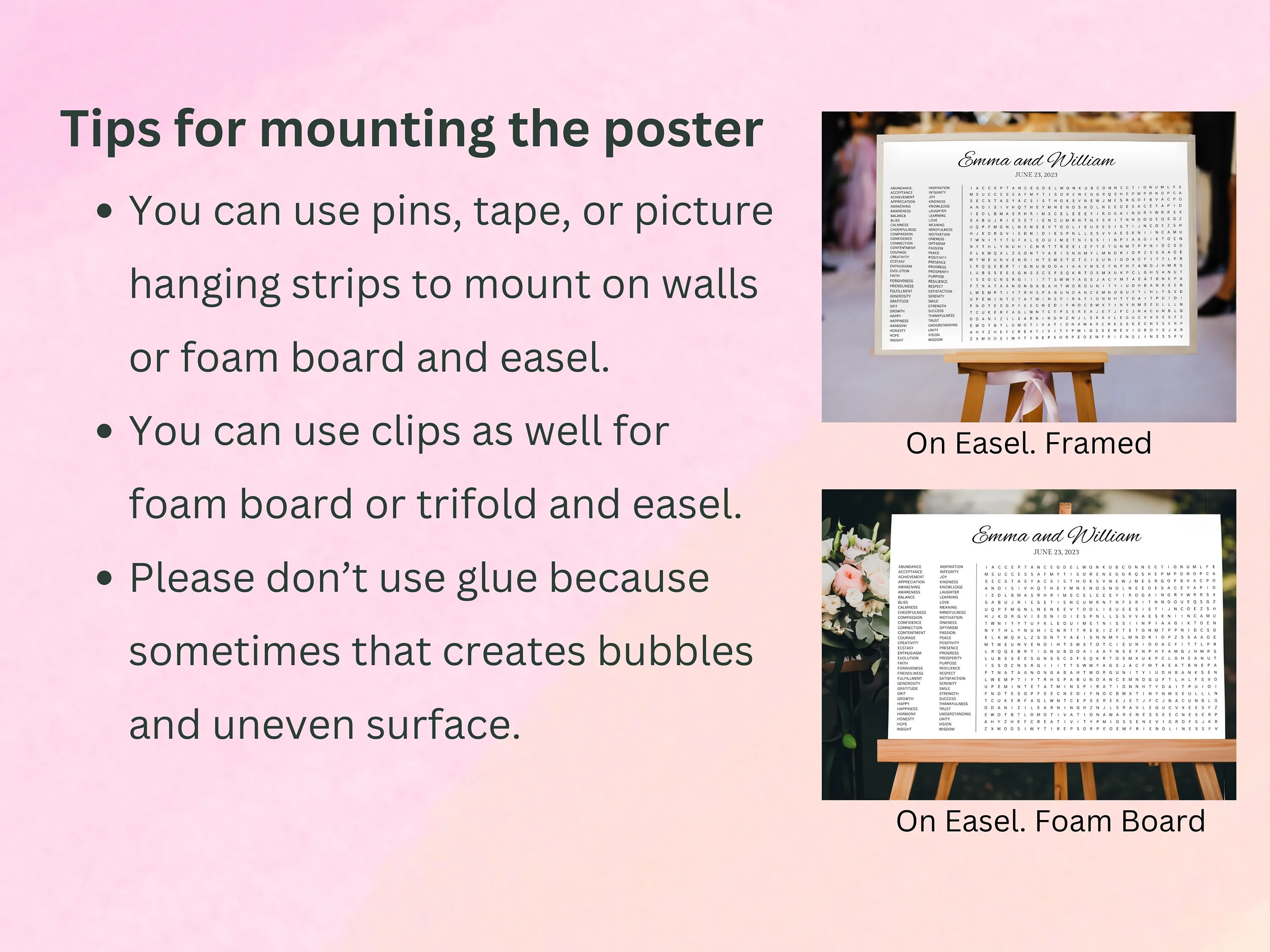 Giant Wedding Word Search Puzzle – Engagement Party Activity 7