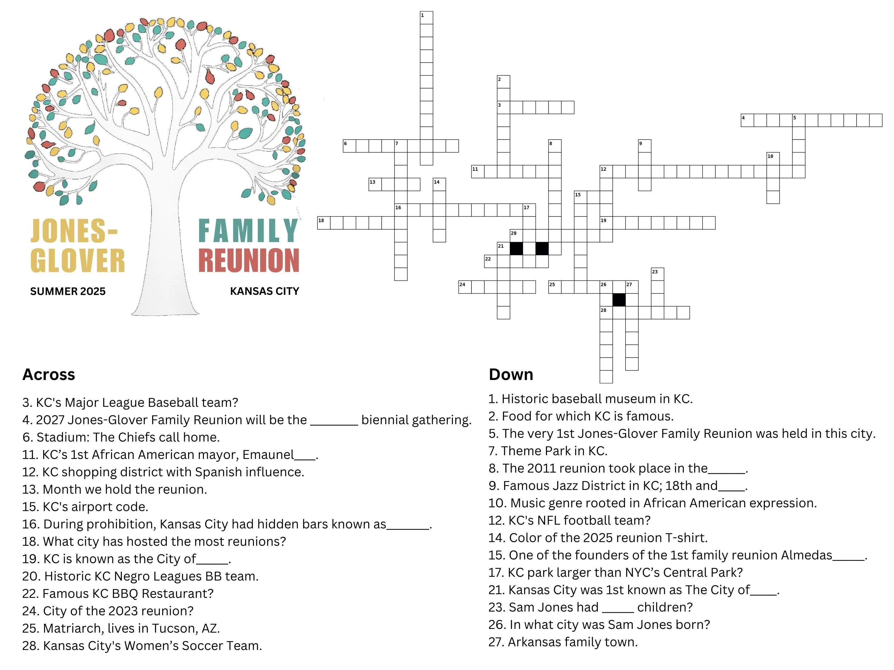 Custom Family Reunion Crossword Puzzle – Personalized Giant Poster 10