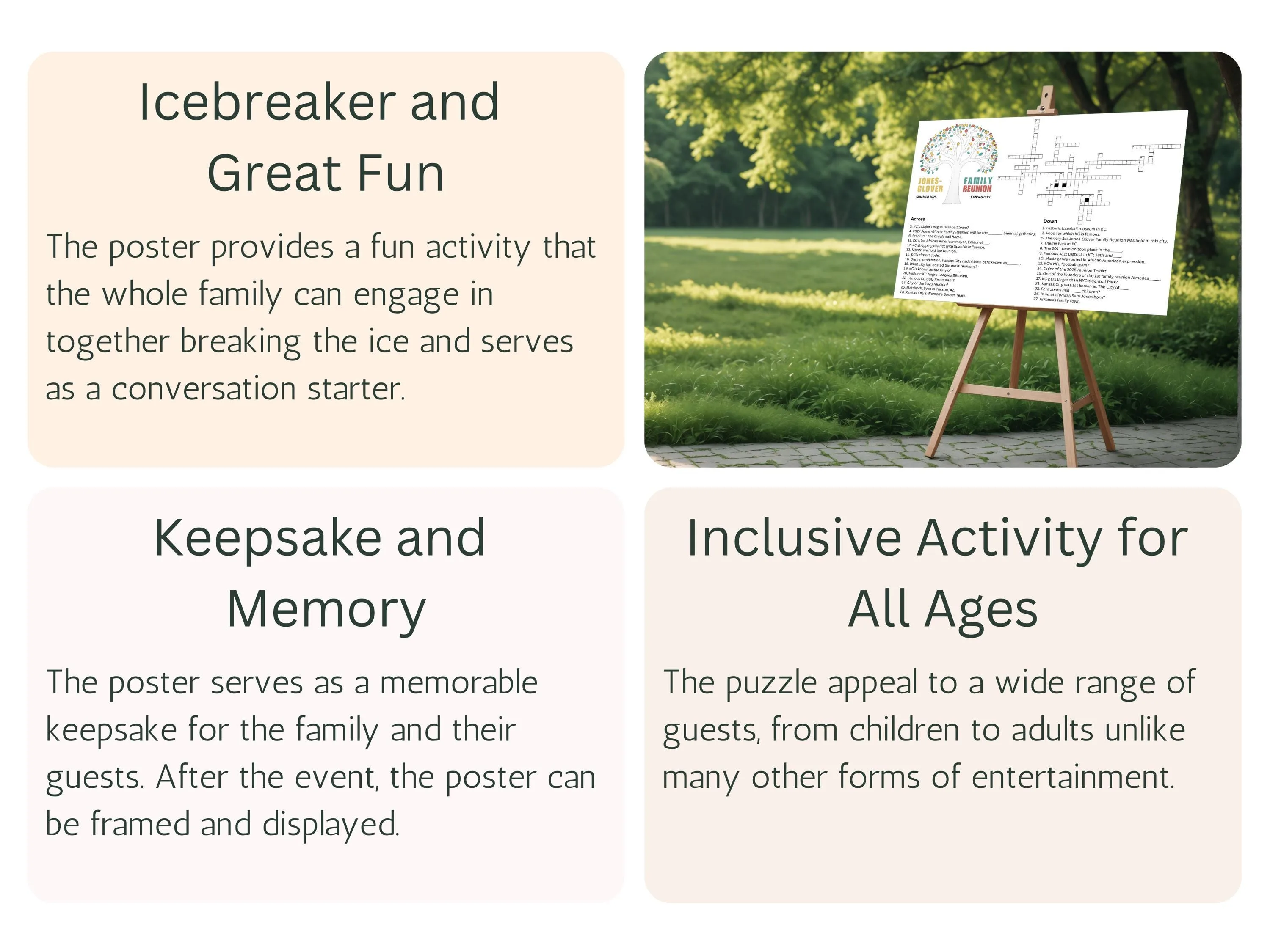 Custom Family Reunion Crossword Puzzle – Personalized Giant Poster 4