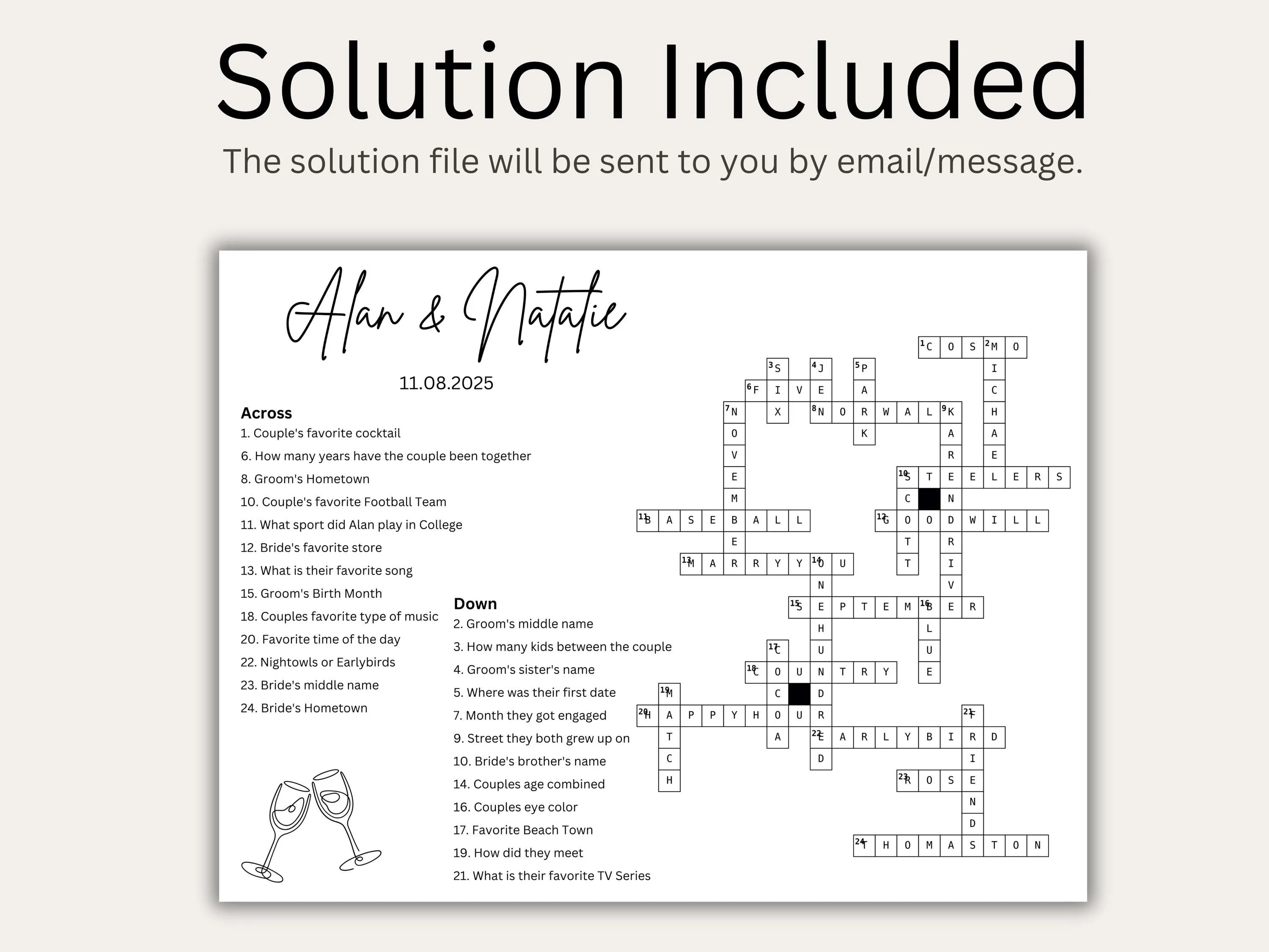 Custom Family Reunion Crossword Puzzle – Personalized Giant Poster 5