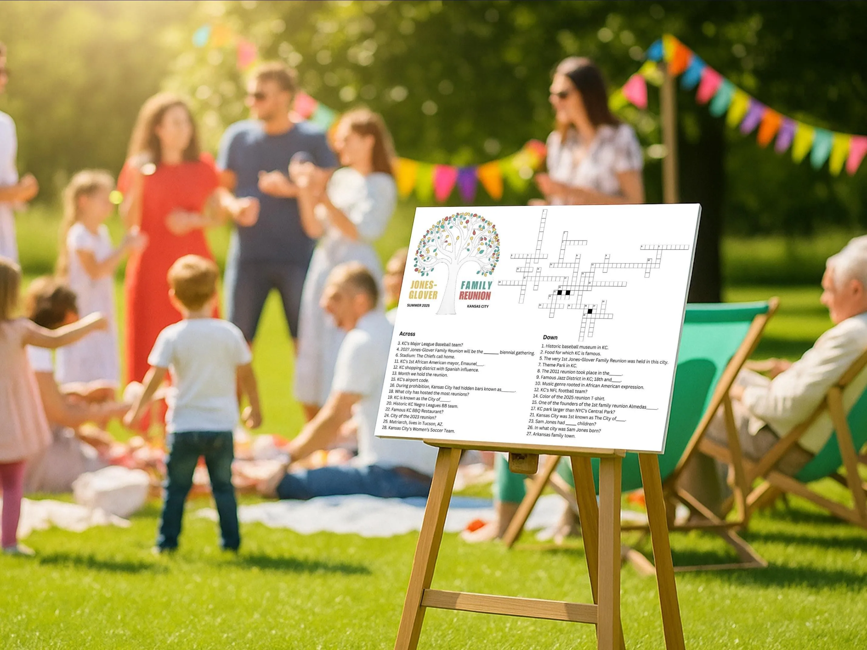 Custom Family Reunion Crossword Puzzle – Personalized Giant Poster 9