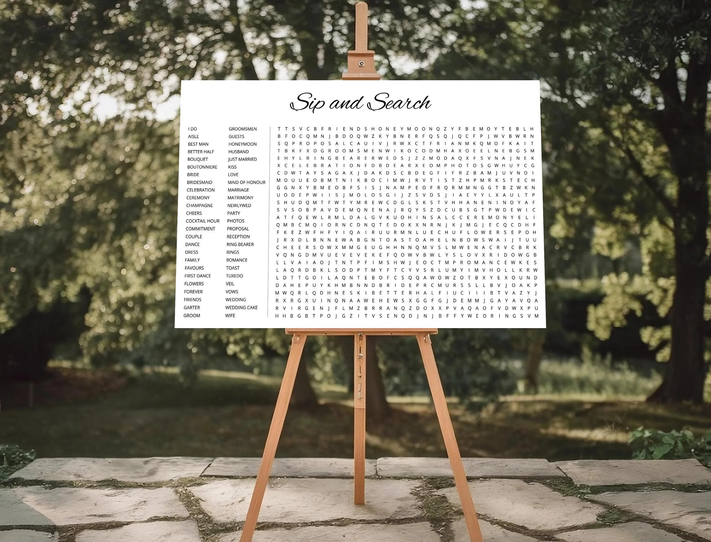 Floral Wedding Word Search Puzzle – Bridal Shower Party Game 10