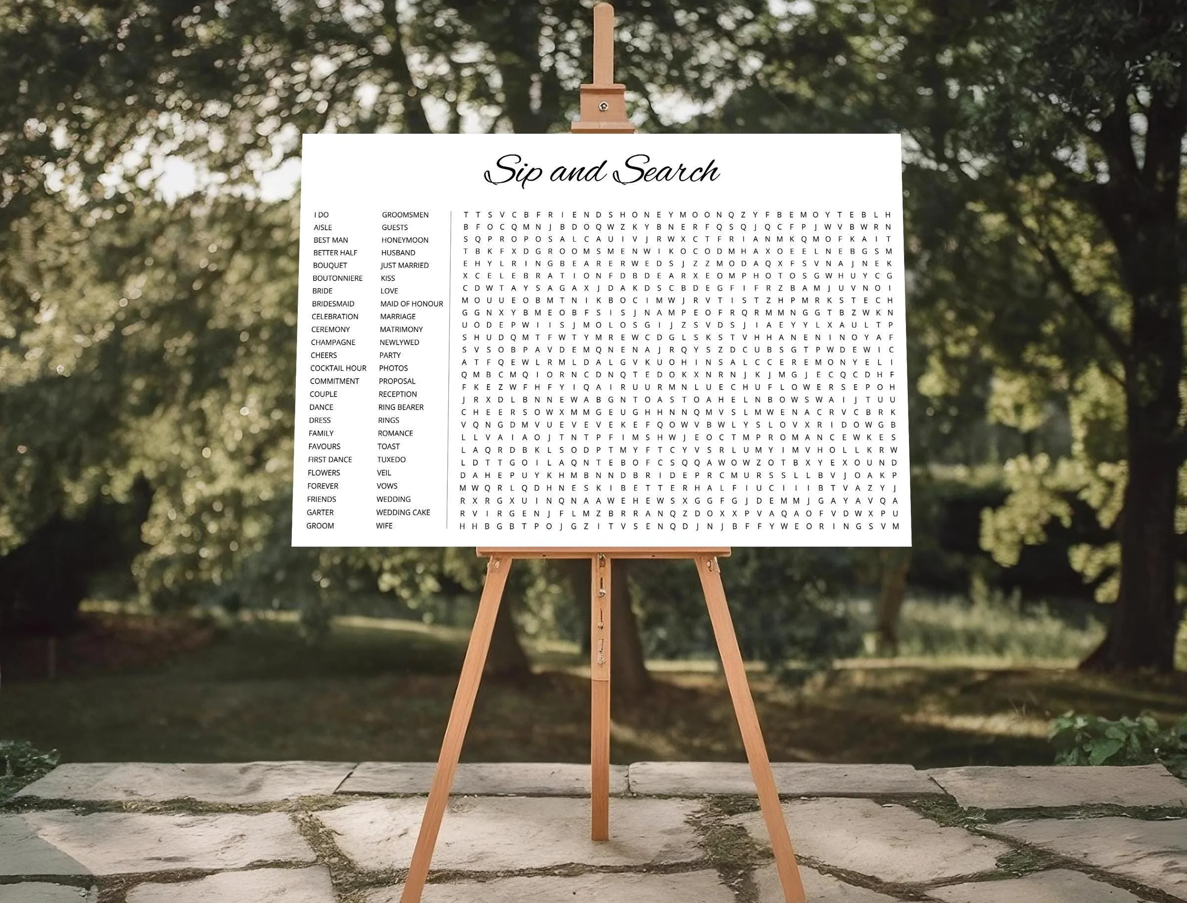 Giant Wedding Word Search Puzzle – Custom Reception Activity 9