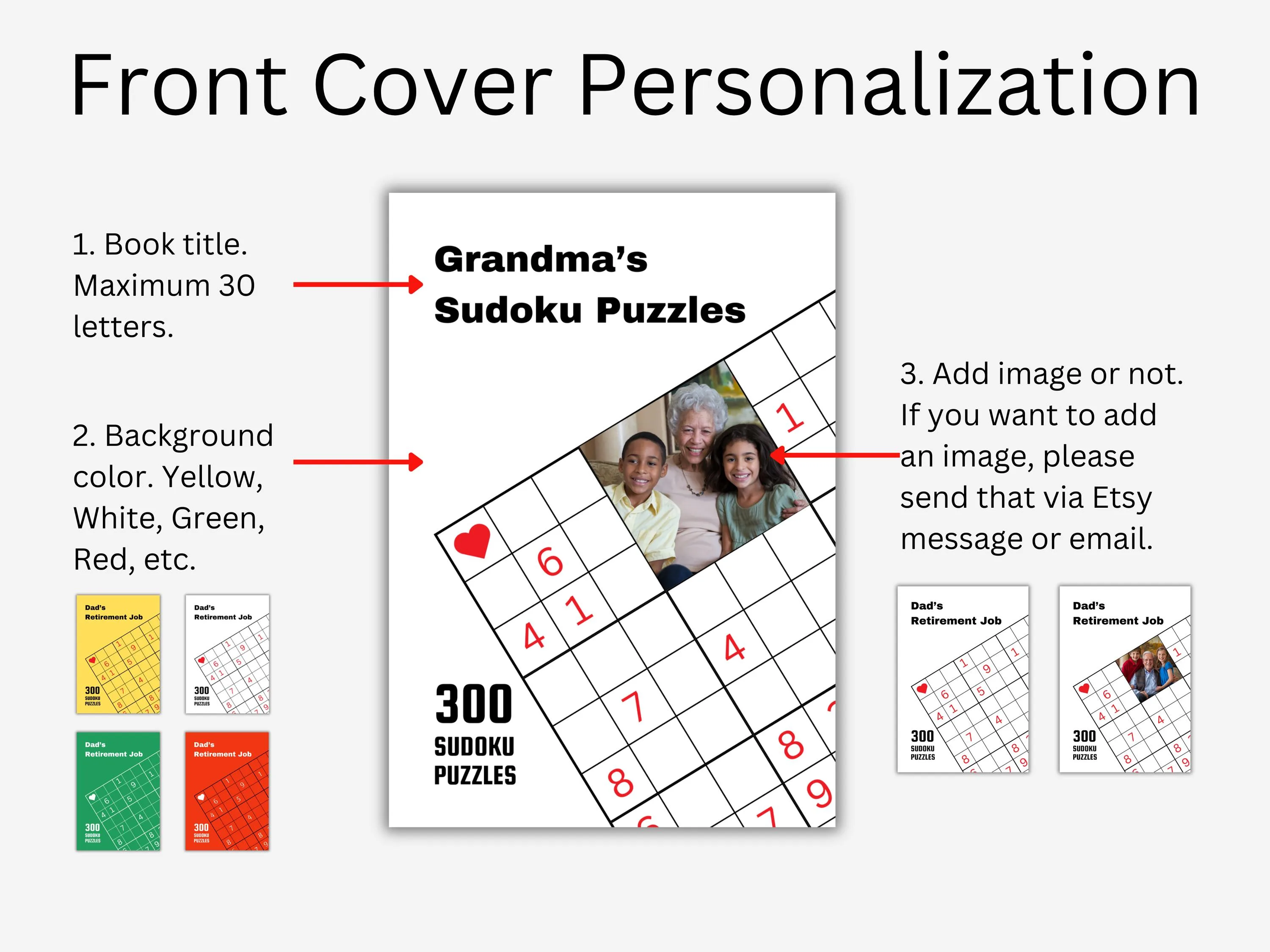 Personalized Retirement Sudoku Puzzle Book – Custom Photo Gift 3