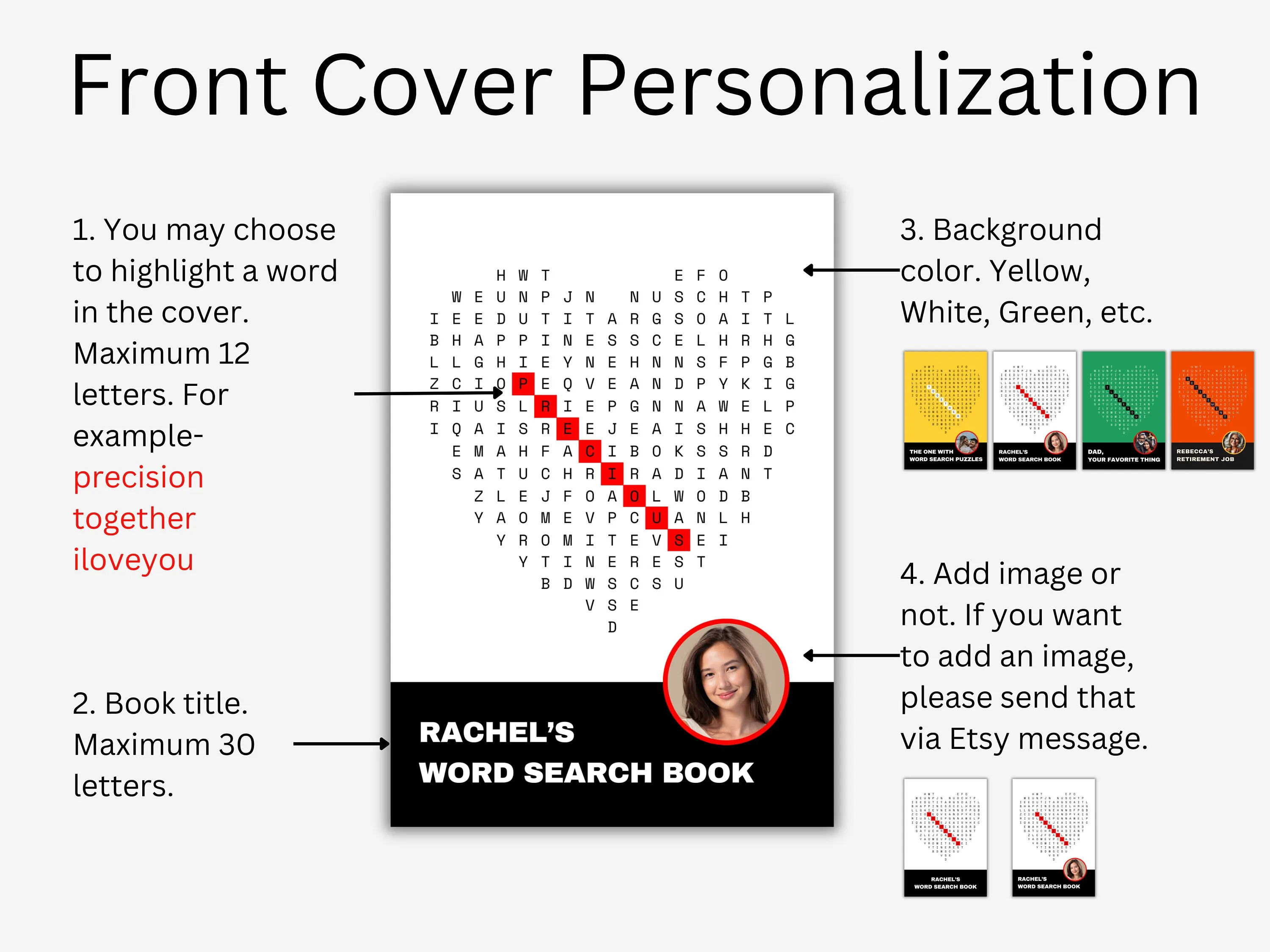 Personalized Teacher Appreciation Word Search Book – Custom Gift 2